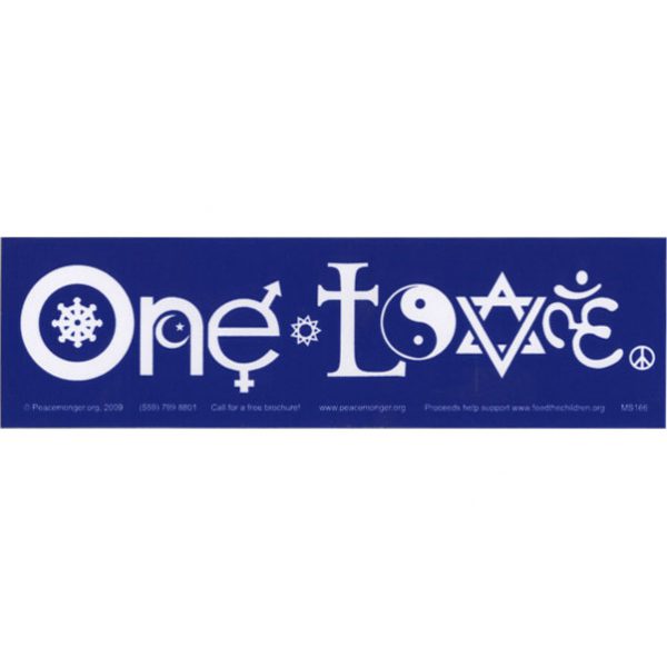 One love Symbols Mini Outside Sticker