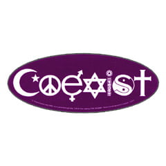 Coexist Oval Outside Sticker