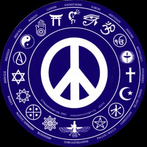 Interface Peace Round Outside Sticker