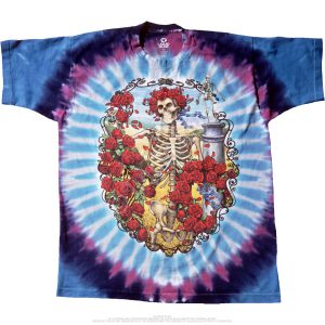 New Skeleton & Roses Grateful Dead Bertha Sherpa Gift Throw Blanket Tie Dye 30th 