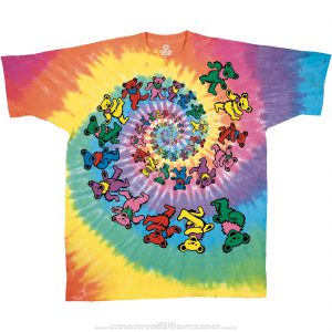 Grateful Dead Spiral Bears Tie-Dye T-Shirt-0