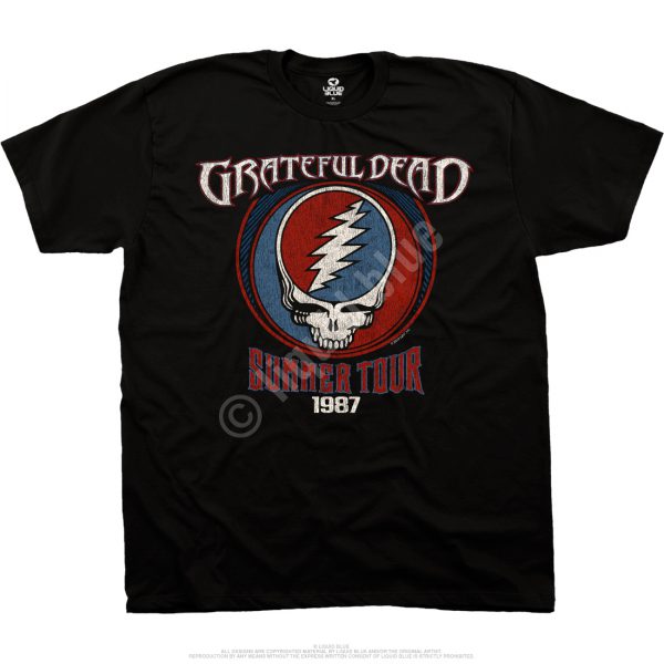 Grateful Dead Summer 87 Black T-Shirt