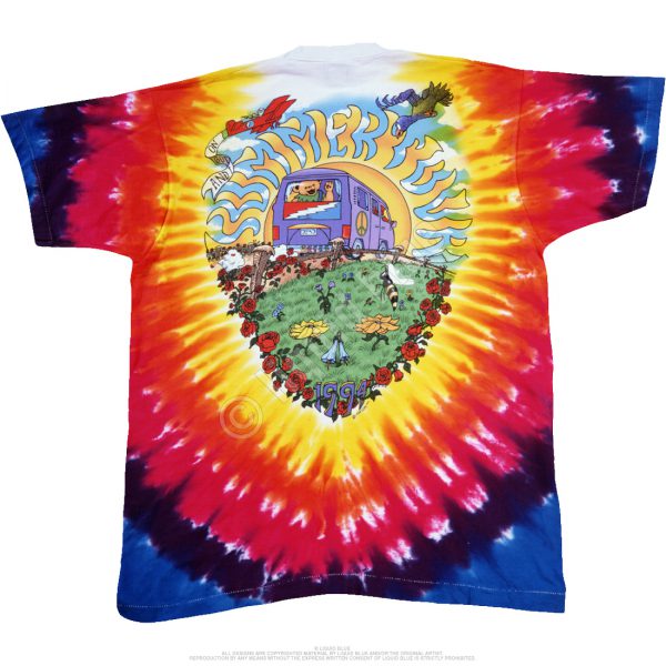 Grateful Dead Summer Tour Bus Tie Dye T-Shirt Back
