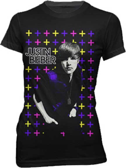 Justin Bieber Cross Juniors T-Shirt-0