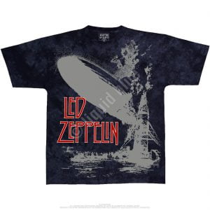 Led Zeppelin Exploding Zeppelin Tie Dye T-Shirt -0