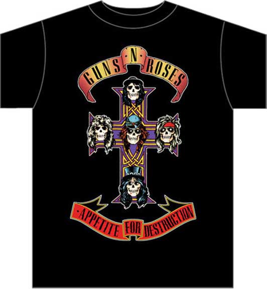 Guns N Roses Cross T-Shirt-0