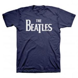 Beatles Vintage Logo Navy Blue T-Shirt