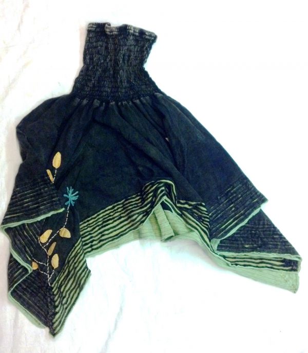 Black Bobbin Skirt or Dress Convertible Razor Cut Design