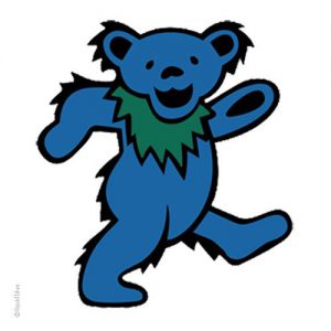 Grateful Dead Blue Bear Diecut Sticker