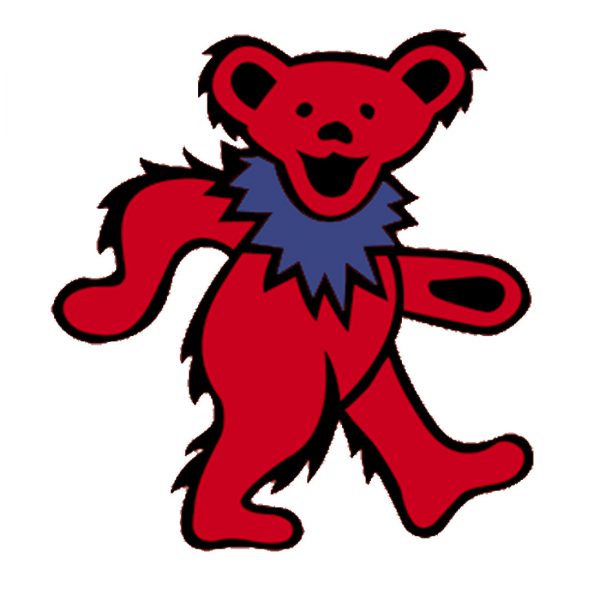 Grateful Dead Red Bear Diecut Sticker-0