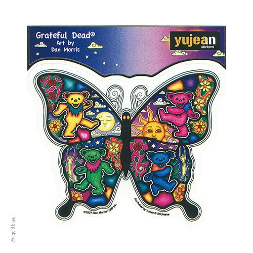 Grateful Dead Psychedelic Butterfly Bumper Sticker-0