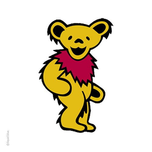 Grateful Dead Yellow Bear Diecut Sticker-0