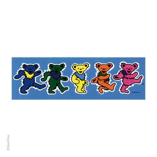 Grateful Dead Mini Dancing Bears Bumper Sticker