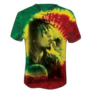 Bob Marley Rasta Smoke Tie Dye T-Shirt