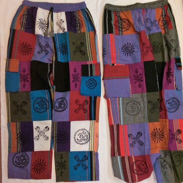 Shyama Patch Cotton Cargo Pants With Pockets, Drawstring & Printed Design