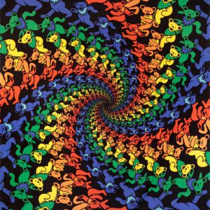 Grateful Dead Dancing Bears Spiral 3-D Tapestry 60x90-8203