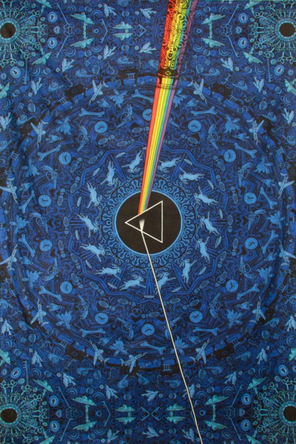 Pink Floyd Dark Side Blue Lyrics 3-D Tapestry 60x90-0