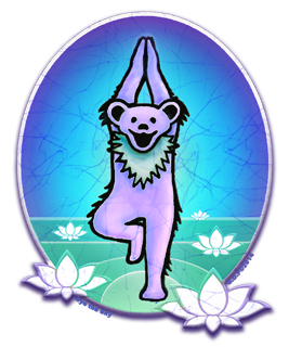 Grateful Dead Yoga Bear Sticker