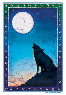 Grateful Dead Wolf Moon Batik Outside Sticker