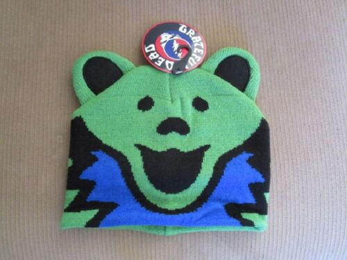 Grateful Dead Dancing Bear Knit Beanie Hat-Green