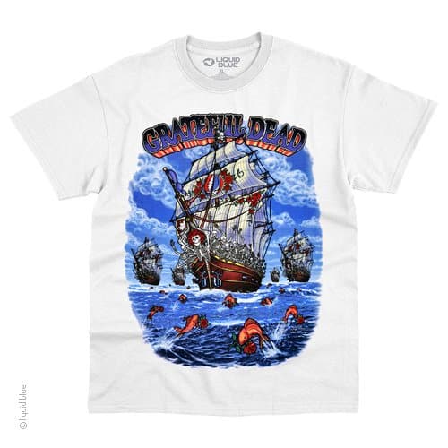 Grateful Dead Ship of Fools White T-Shirt